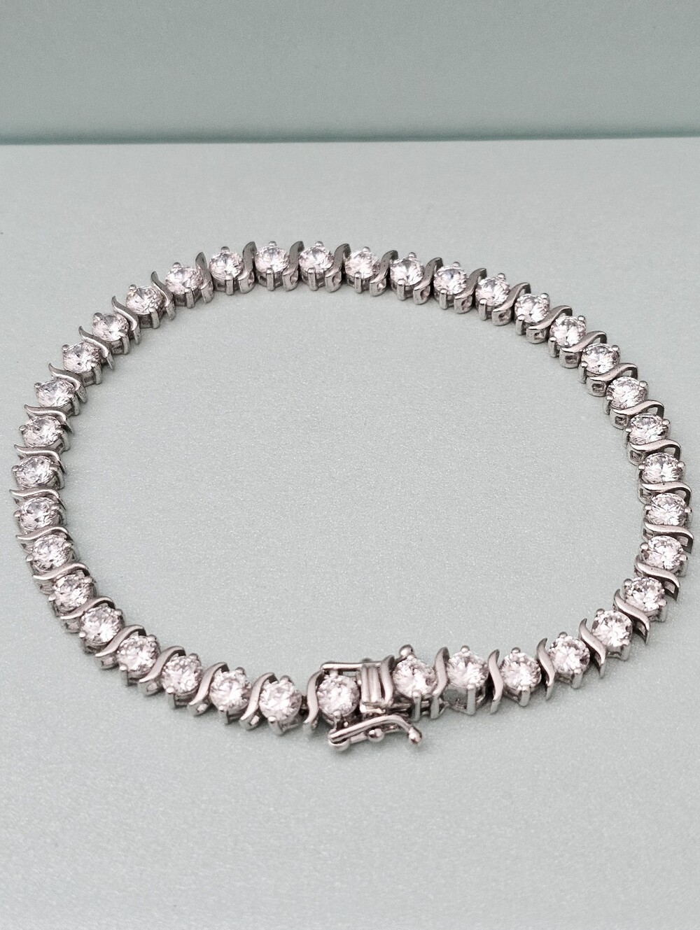 Artisan Sterling Silver Classic Cubic Zirconia Tennis Bracelet